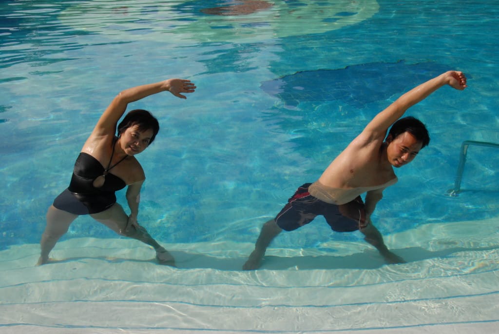 Exercising in the water offers a perfect way for individuals who need to refrain from high-impact exercise. Photo Credit: tao-garden.com