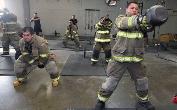 Firefighters have to be in shape because of their physically demanding job. Photo Credit: www.caller.com