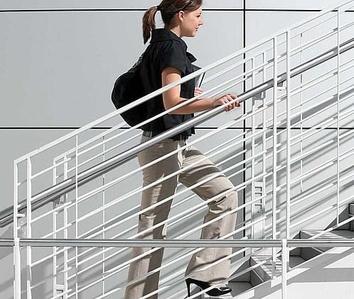 Office Fitness: Instead of taking the elevator, use the stairs.  Photo Credit: vitamin-resource.com