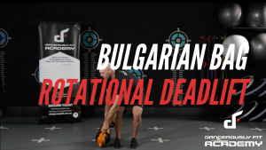 Bulgarian bag Rotational Deadlift