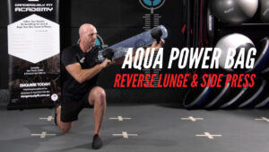 Aqua Power Bag Reverse Lunge Side Press
