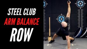 Steel Club Arm Balance Row