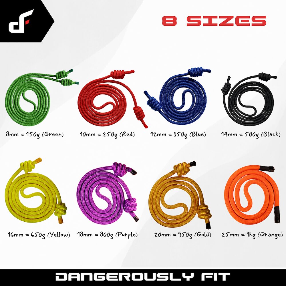 8 flow rope sizes